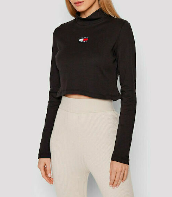 WOMEN'S TOMMY HILFIGER LONGSLEEVE CROP TOP