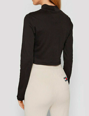 WOMEN'S TOMMY HILFIGER LONGSLEEVE CROP TOP