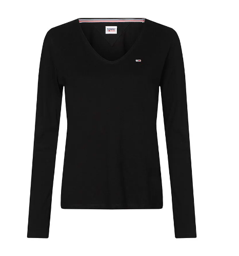 WOMAN'S TOMMY JEANS V NECK LONGSLEEVE