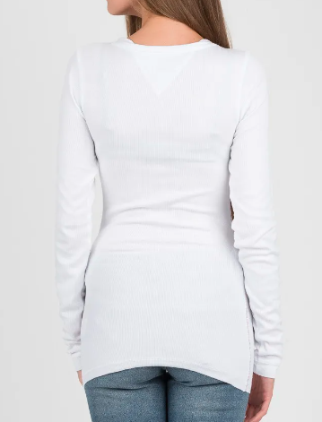 WOMAN'S TOMMY JEANS ORIGINAL RIB HENLEY