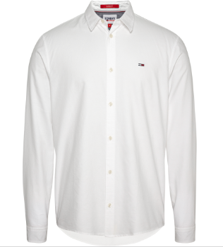 MEN'S TOMMY JEANS COLLARED LONG SLEEVE SHIRT