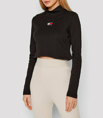 WOMEN'S   TOMMY HILFIGER LONGSLEEVE CROP TOP